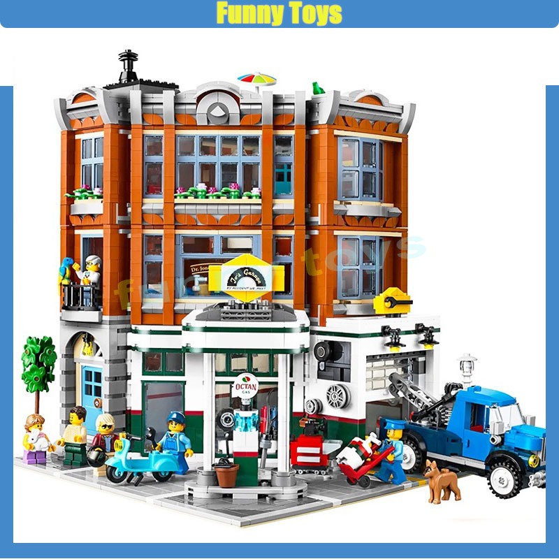 10264 Corner Garage บล็อกตัวต่อเลโก้ ของเล่นเสริมการเรียนรู้ สําหรับเด็กผู้ชาย 2560+ ชิ้น