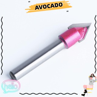 Avocarr ดอกสว่านเราเตอร์ 6 มม. ก้าน V 10 มม. เส้นผ่านศูนย์กลาง 60 องศา ทนทาน สําหรับงานไม้