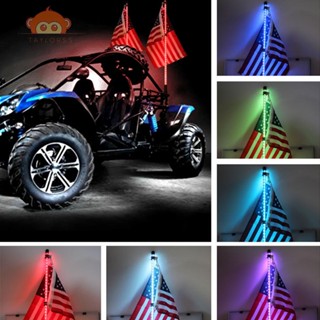 โคมไฟเสาอากาศ LED RGB หลากสี สําหรับตกแต่งรถยนต์ Jeep [Taylor.th]