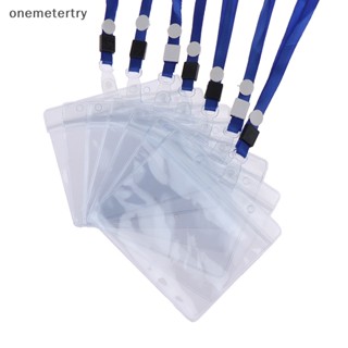 Onem ซองพลาสติก PVC ใส กันน้ํา พร้อมแถบซีล และสายคล้อง สําหรับใส่ป้ายชื่อ บัตรประจําตัว 20 ชิ้น