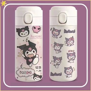 [LBE] 420ml ฉนวนกันความร้อน 304 สแตนเลส THERMOS ถ้วยมูลค่าสูงน่ารัก Kuromi Hello Kitty กาต้มน้ำสำหรับสาวเด็ก