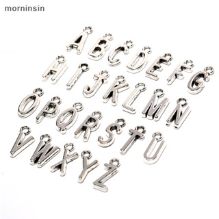 Morn จี้ตัวอักษร A-Z สีเงิน สีทอง สําหรับทําเครื่องประดับ DIY 26 ชิ้น