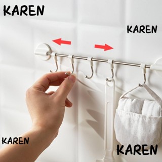 Karen ตะขอแขวนติดผนัง สเตนเลส แบบเหนียว ไม่เจาะ ทนทาน