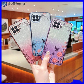 Jusheng เคสโทรศัพท์มือถือ ลายผีเสื้อกระพริบ สําหรับ OPPO A93 MMHY