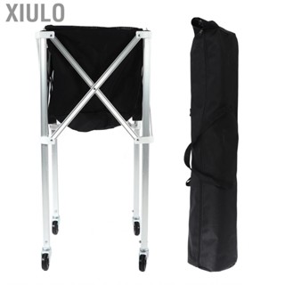 Xiulo Foldable Tennis Ball Hopper  Cart Light Aluminum Alloy Trolley with Wheels for Balls