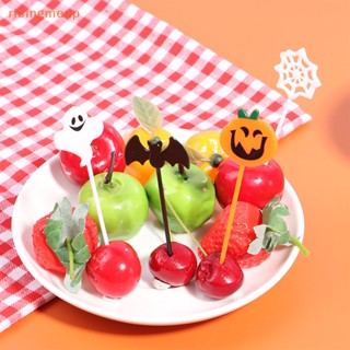 [risingmeup] ส้อมจิ้มฟัน ไม้จิ้มผลไม้ เค้ก ขนมหวาน การ์ตูนฮาโลวีน ปาร์ตี้ 10 ชิ้น/ชุด