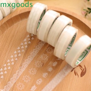 Mxgoods ขายดี เทปกาวใส สีขาว สําหรับฝึกทําเครื่องเขียน สมุดภาพ 5 ชิ้น