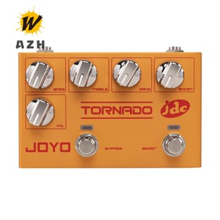 Joyo ที่เหยียบเอฟเฟคกีตาร์ไฟฟ้า R-21 TORNADO Overdrive Pedal Dual Channel DRIVE &amp; BOOST Metal Clean Smooth Rich Overtone สําหรับเอฟเฟคกีตาร์ไฟฟ้า 1 ชิ้น