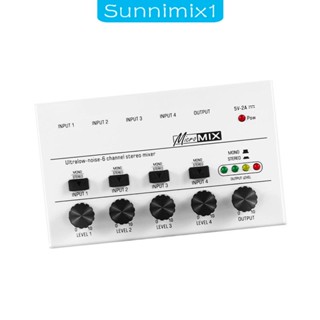 [Sunnimix1] อุปกรณ์มิกเซอร์เสียง ควบคุมระดับเสียง เสียงรบกวนต่ํา 4 ช่อง สําหรับไลฟ์สด และสตูดิโอ