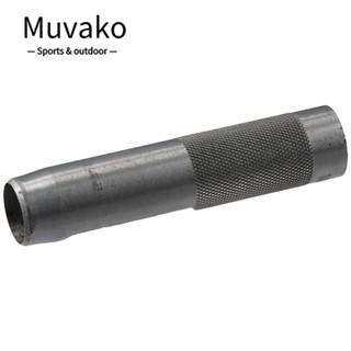 Muvako เครื่องมือเจาะรู ทรงกลม 18 มม. ทนทาน สีดํา สําหรับสายหนัง เข็มขัด นาฬิกา ปะเก็น