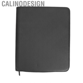 Calinodesign Card Pocket Binder  Black Storage Book  with Zipper for Basketball Game Cards