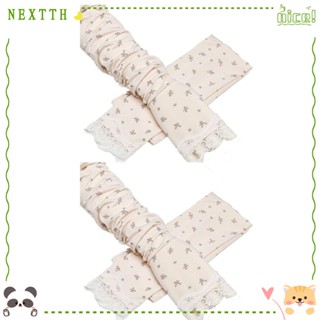 Nextth ปลอกแขน ผ้าเรยอน กันแดด สีขาว สําหรับผู้หญิง 2 คู่