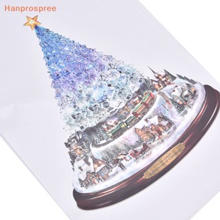 Hanprospree&gt; สติกเกอร์ ลายต้นคริสต์มาส สําหรับตกแต่งหน้าต่าง รถไฟ