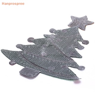 Hanprospree&gt; แผ่นแพทช์เหล็ก ปักเลื่อม ลายการ์ตูนต้นคริสต์มาส สําหรับตกแต่งเสื้อผ้า diy