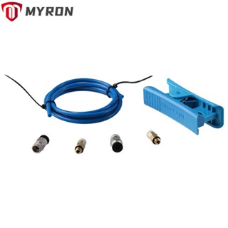 Myron ท่อ PTFE สีฟ้า คุณภาพสูง 1 เมตร พร้อมเส้นใย PC4-M6 และ PC4-M10 2 ชิ้น สําหรับ CR-10 Ender 3 CR-20 Series Ender 3 1.75 มม.