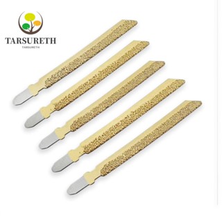 Tarsureth ใบเลื่อยเพชรเทียม 4 นิ้ว ทนทาน สีเงิน สีทอง สําหรับคนงานหิน 5 ชิ้น