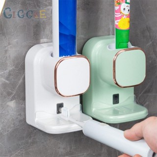 ⭐NEW ⭐Efficient Toothpaste Dispenser with Mess Free Wall Mounted Toothbrush Rack