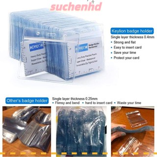 Suchenhd ซองใส่บัตร PVC กันน้ํา ขนาดใหญ่พิเศษ 2.25*3.5 นิ้ว ทนทาน สําหรับเดินทาง 20 ชิ้น