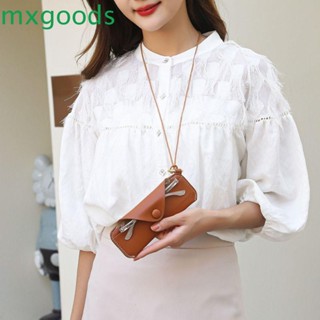 Mxgoods กระเป๋าใส่แว่นตา หนัง PU กันสูญหาย สีพื้น สําหรับผู้หญิง