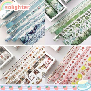 Solighter เทปสติกเกอร์ สําหรับตกแต่งสมุดภาพ DIY 8 ม้วน ต่อชุด