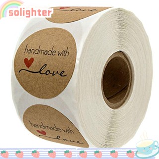 Solighter สติกเกอร์ฉลาก Thank You ขนาดเล็ก สําหรับติดตกแต่งสมุดไดอารี่ จดหมาย บรรจุภัณฑ์ ฉลากบรรจุภัณฑ์ วันเกิด