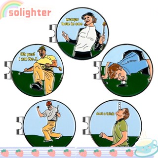 Solighter คลิปหนีบหมวกกอล์ฟ แบบโลหะ ถอดออกได้ อุปกรณ์เสริม สําหรับนักกอล์ฟ