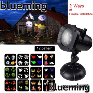 Blueming2 โคมไฟโปรเจคเตอร์ Led กันน้ํา ลายเกล็ดหิมะ 12 แบบ สําหรับตกแต่งงานแต่งงาน ปาร์ตี้