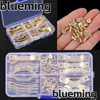 Blueming2 ตะขอแขวนกรอบรูป รูปฟันเลื่อย ผ้าแคนวาส ทนทาน สีทอง สําหรับตกแต่งบ้าน