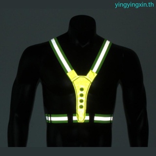 Yin เสื้อกั๊กสะท้อนแสง Led มองเห็นชัด ปรับได้ เพื่อความปลอดภัย สําหรับกลางแจ้ง