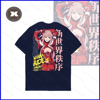 เสื้อยืดแขนสั้น พิมพ์ลายกราฟฟิคอนิเมะ Darling in the Franxx - ZERO TWO 3D แฟชั่นสําหรับทุกเพศ PG1