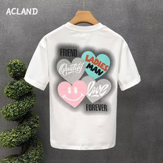 Acland เสื้อยืดผู้ชาย ผู้ชายเสื้อเชิ้ต เสื้อยืด ผ้านุ่ม ใส่สบาย ไม่หด ไม่ต้องรีด MTX2390KJQ 36Z230909