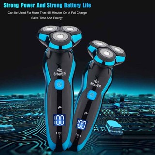  Mens electric shaving+haircut+nasal hair+facial cleaning 4-in-1 digital display shaver, shaver, USB charging new