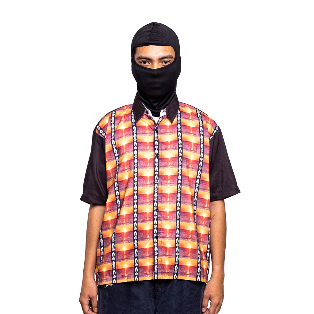 LEAF Sunset Black/Pattern เสื้อโบว์ลิ่ง