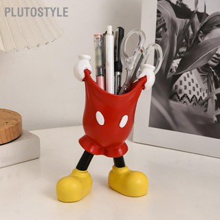 PLUTOSTYLE ที่ใส่ปากกา ที่ใส่ปากกาถุงมือมิกกี้ กางเกง ถุงมือ ลายการ์ตูนมิกกี้เมาส์ สีแดง น่ารัก เครื่องประดับ ตั้งโต๊ะ สําหรับนักเรียน