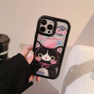 Dd เคสโทรศัพท์มือถืออะคริลิค ลายแมวดํา สําหรับ Apple iPhone 13 12 Promax XS 13 Promax 78 Plus 14 Promax 7 8 15 Pro 15 Promax