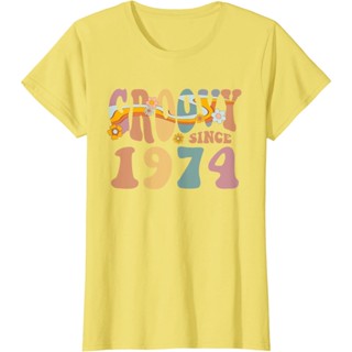 เสื้อยืด พิมพ์ลาย Groovy Since 1974 48 ปี 48th Birthday สไตล์วินเทจ 1974