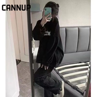 Cannup เสื้อกันหนาว เสื้อฮู้ด INS ตัวเหมือนคนชั้นสูง สบายๆ chic WWY23909R537Z230911