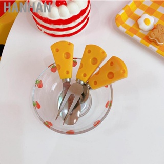 Hanhan Cheese Cutlery Stainless Steel Cake  Cute Dessert Flatware for Breakfast