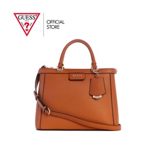 GUESS กระเป๋าถือ รุ่น VG897106 ANGY SOCIETY SATCHEL สีน้ำตาล