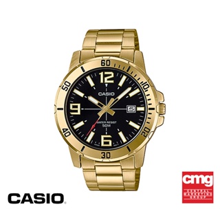 CASIO นาฬิกาข้อมือ CASIO รุ่น MTP-VD01G-1BVUDF วัสดุสเตนเลสสตีล สีดำ