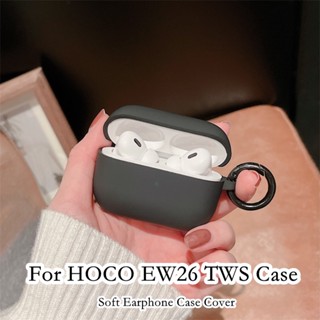 【Trend Front】เคสหูฟัง แบบนิ่ม สีพื้น สําหรับ HOCO EW26 TWS HOCO EW26