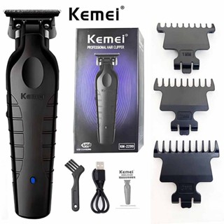 Kemei KM-2299 Professional Hair Trimmer Detailer Barber Electric Clipper Cordless Finish Cutting Machine Zero Gapped