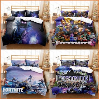 Kts FORTNITE ชุดเครื่องนอน ผ้าปูที่นอน ปลอกหมอน ผ้าห่ม บ้าน ห้องนอน ชุดหอพัก ซักได้