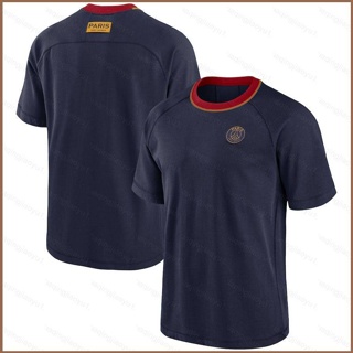 เสื้อกีฬาแขนสั้น ลายทีมชาติฟุตบอล Paris Saint Germain HQ1 2023-2024 พลัสไซซ์ QH1