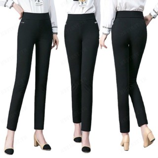 【สต็อกพร้อม】Middle-aged mother pants high waist pencil trousers