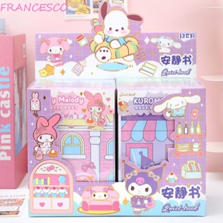 Francesco หนังสือการ์ตูน Kuromi Bussy Book KT Cat KT เสียงเงียบ DIY สําหรับเด็ก