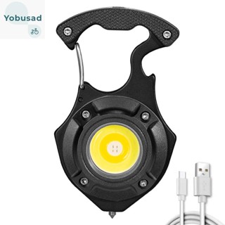 [Yobusad.th] โคมไฟฉุกเฉิน LED COB 4 โหมด USB ขนาดเล็ก แบบพกพา กันน้ํา สําหรับเดินป่า