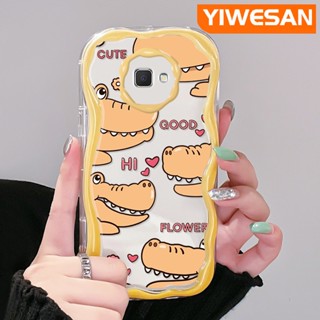 เคสโทรศัพท์มือถือ ซิลิกาเจลนิ่ม ใส กันกระแทก ลายหนังจระเข้น่ารัก สําหรับ Samsung J7 Prime J7 Prime 2 J2 Prime