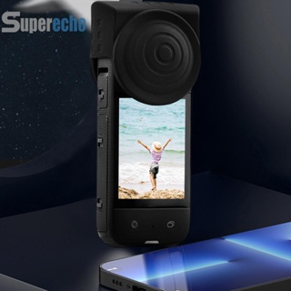 ฝาครอบเลนส์กล้อง ซิลิโคน ป้องกันรอยขีดข่วน สําหรับกล้อง Insta360 X2 X3 [superecho.th]