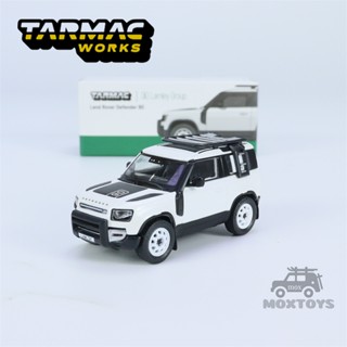 โมเดลรถยนต์ Tarmac Works Land Rover Defender 90 Lamley Group ขนาด 1:64 สีขาว ของเล่นสําหรับเด็ก